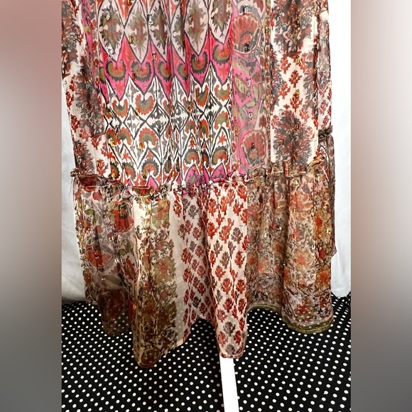 NWOT Anthropologie RD & Koko Multi Print Tiered Midi Skirt Size Medium - Picture 8 of 8